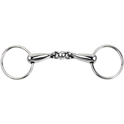 13,5 cm: Filetto con anelli e pallina in acciaio inox pieno 19 mm