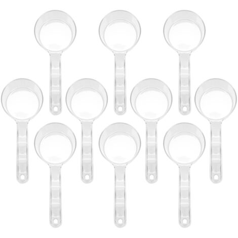 13,5 cm lange, transparente Messlöffel zum Anmischen von Kosmetikprodukten – 10er-Packung