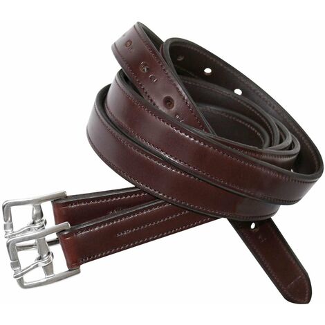 135 cm, nero: Supports durables en cuir italien Winner avec âme en nylon