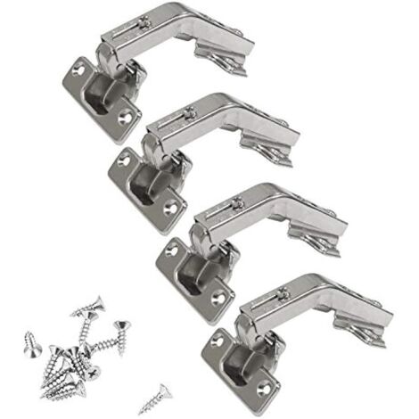 135 Degré Charnière de Porte Pliante d'Angle pour Placard Cuisine Armoire Meuble Porte à Angle Combiné Lot de 4