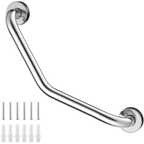 WOIYIC 135 Degree Bathtub Handle Wall Mounted Grab Bar Towel Rail Bathroom Wall Mounted for Elderly/Pregnant People