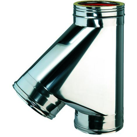 135° mf T-Stück aus Edelstahl/Edelstahl 135° dp d100