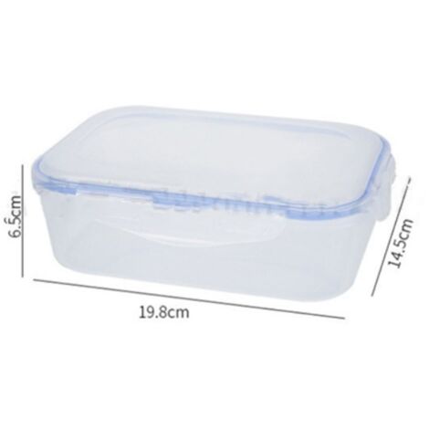 (13,5 x 9,5 x 5,3 cm) 1 Stück mikrowellengeeignete transparente Obst-Aufbewahrungsbox, Kunststoff-Aufbewahrungsbox, auslaufsichere Kühlschrank-Dichtungsbox, Lebensmittelversiegelungs-Kaltbrotdose