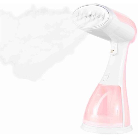 1350W Handdampfglätter mit abnehmbarem 300ml Wassertank - Textildampfglätter für Kleidung, Vorhänge und Dekoration (ABS, 27x14cm, 1,46m, Blau/Grün/Rosa, 1 Dampfglätter + 1 100ml Becher + 1 Bürste + 1 