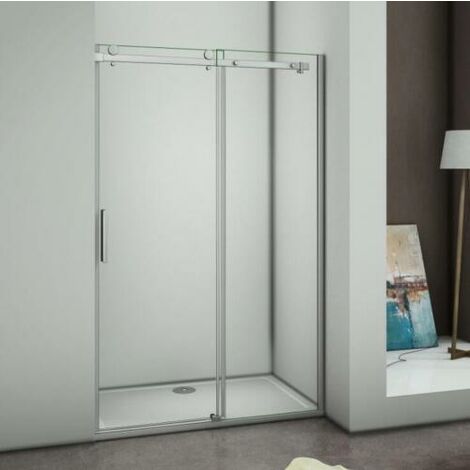 135X195cm Duschkabine Schiebetür Duschabtrennung 6mm Echtglas Glas Duschwand Dusche