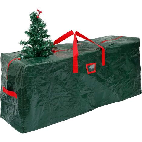 Green Poliestere Borsa per albero di Natale con zip resistente adatta anche per i cuscini dell’arredamento esterno con manici per il trasporto B: 116 x 47 x 51 cm 