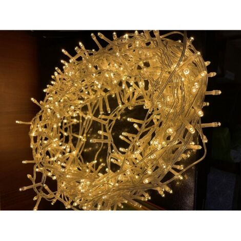 13.6 Meter/44 Feet 6In Plug in Led Warm Christmas String Light - Plastic - Height 1250 cm - White