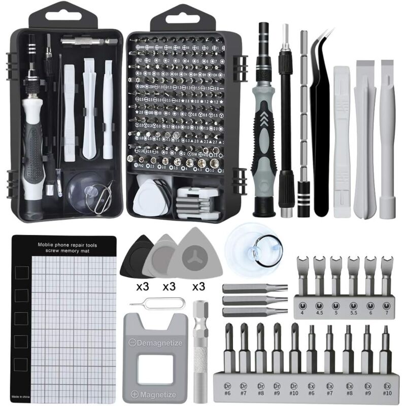 138in1 mini tournevis de précision Kit de mémoire magnétique pour la fixation d'un ordinateur portable iPhone PC Macbook Xbox