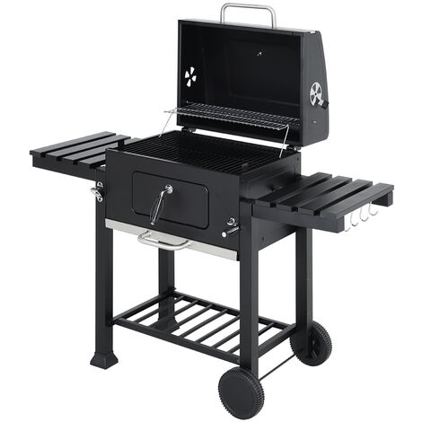 138x48.5x108CM Large BBQ Grills Stove Trolley Built in Thermometer