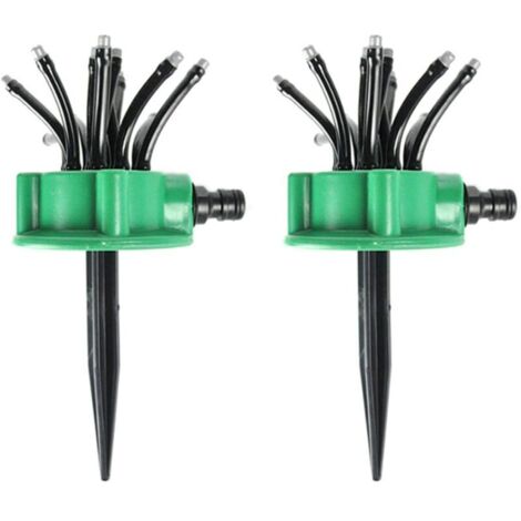 13×9×9cm 360 degrés Garden réglable Automatique Multi-Head Sprinkler Jardinage Jardin Outils Arrosage Arroseur Arrosoir Douche Do