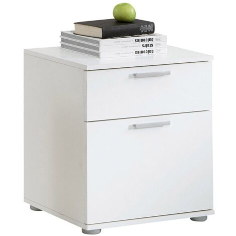 13Casa - Pepper A15 - Comodino. Dim: 45x38x53 h cm. Col: Bianco. Mat: Nobilitato.