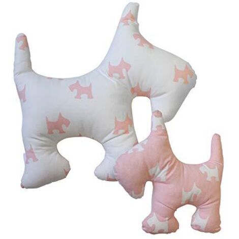 13Casa Sleepy B5 Cuscino, 50X50X30 H cm, Bianco, Rosa, Cotone