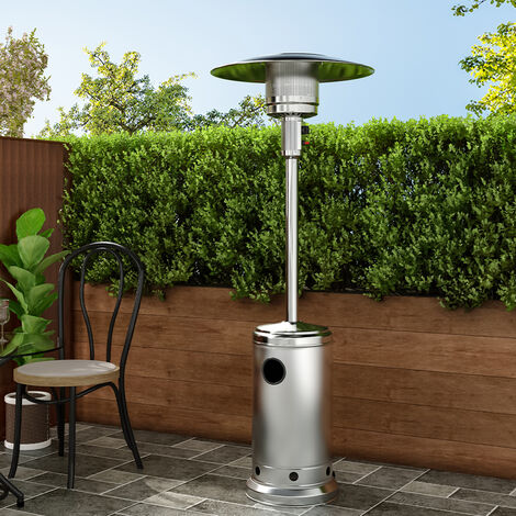 main image of "13KW Outdoor Gas Powered Patio Heater Freestanding With Wheel, Black"