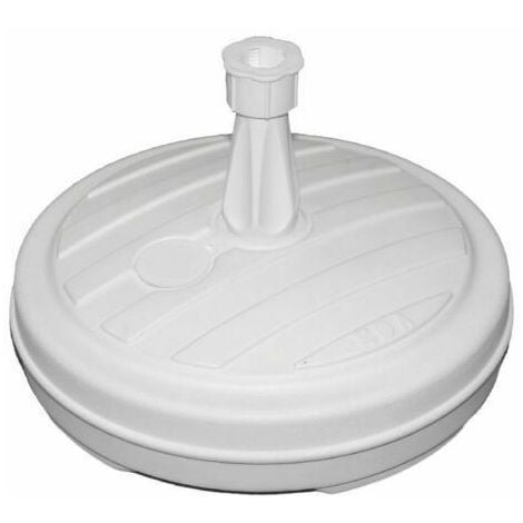 13L Garden Parasol Base Water Sand Fillable Stand Umbrella Sun Shade Outdoor Beach Patio Parasol Pole Holder (White)