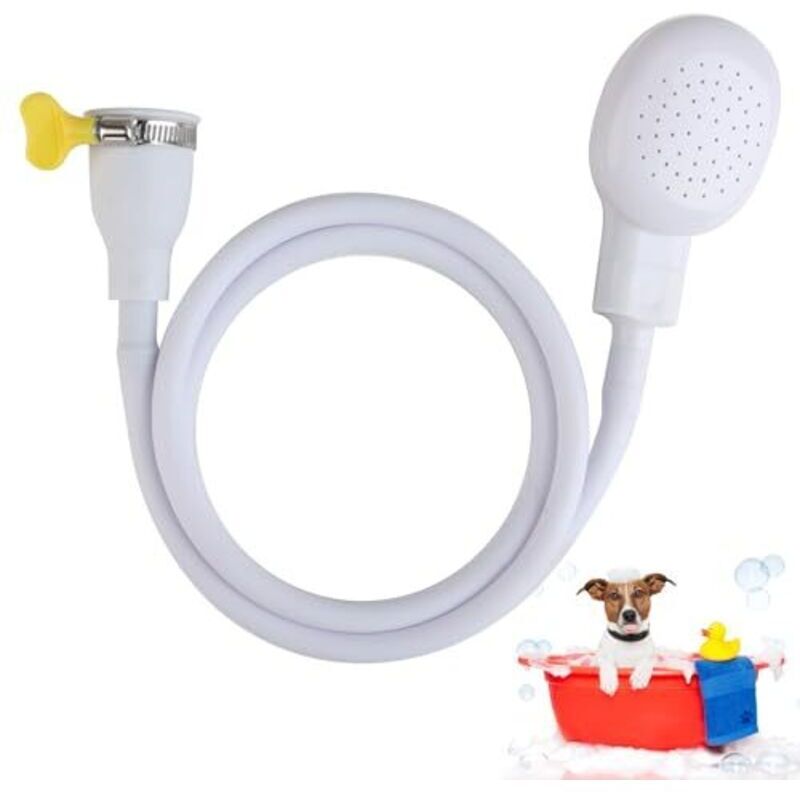 1.3m Push Single Bath Faucet Rubber Hose for Faucets Portable Pet Shower Head Pet Shower Head Bathroom Dresser Sink
