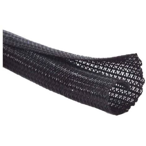 13mm-3m Gaine Câble Auto-Fermeture Manchon de Câble Cache Câble Range Câble Gestion des Câbles pour Ordinateur. Automobile - Noir