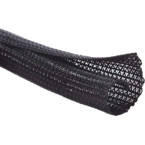 13mm-3m Self-Closing Cable Sleeve, Cable Organizer, Cable Management for Computer, Automotive - Black