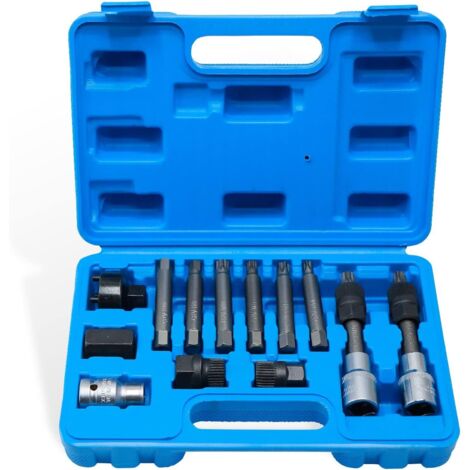 13pcs Outils Alternateur Jeu de Douilles à Embouts Alternateur 12.5mm 1/2 'lecteur