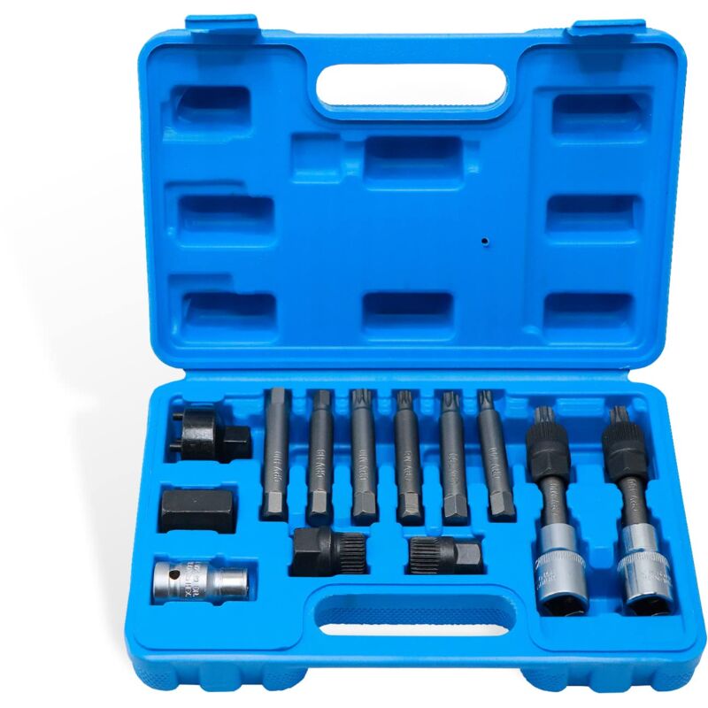 13pcs Outils Alternateur Jeu de Douilles à Embouts Alternateur 12.5mm 1/2 'lecteur