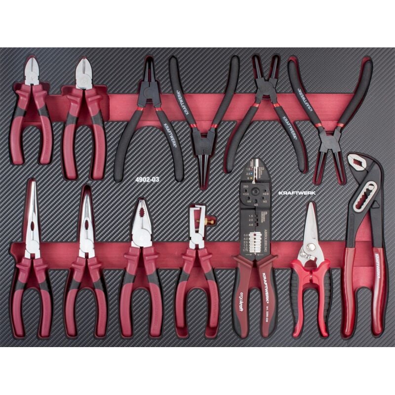 Kraftwerk - 13pz- Assort. eva per cassetto pinze e tronchesi