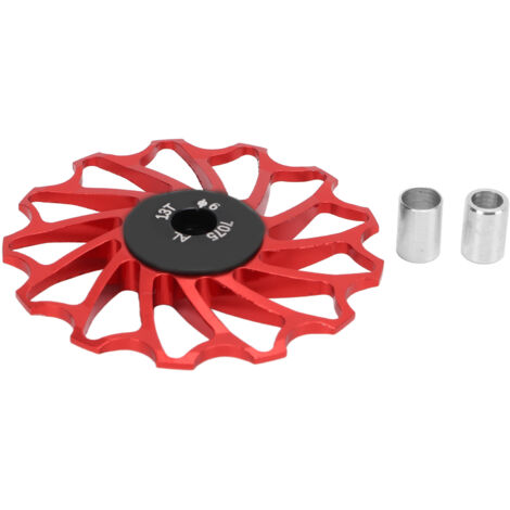 13T Keramik-Metall-Spannrolle für Mountainbike-Schaltwerk hinten – Rotes Führungsrad