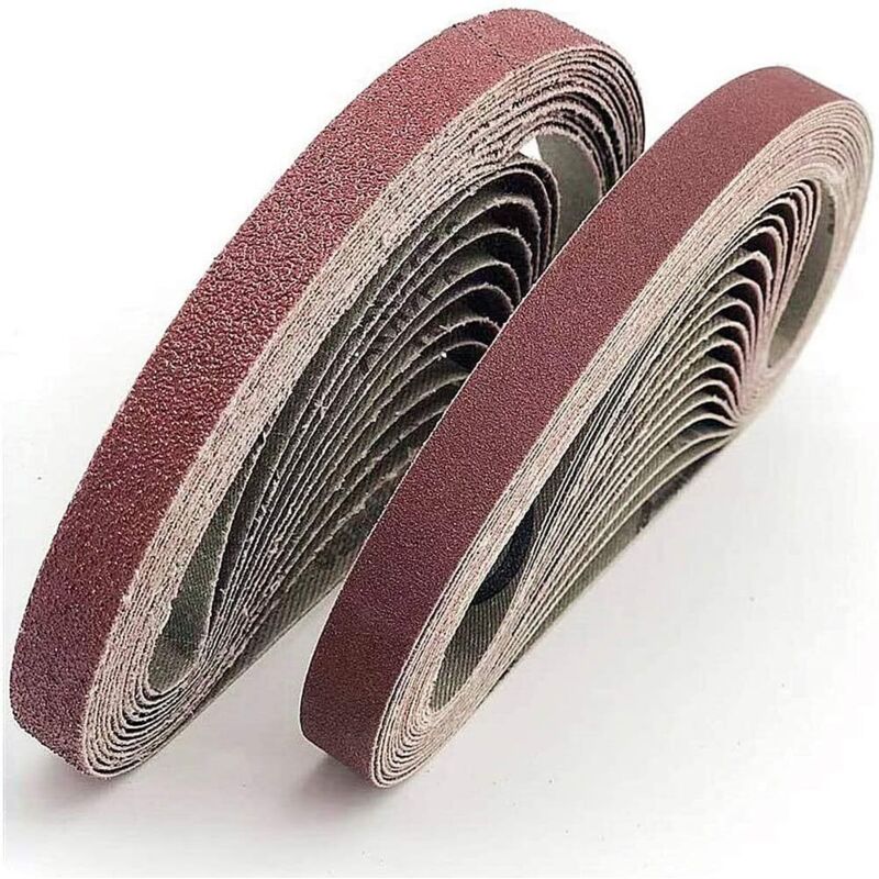 13x457mm Sanding Belt.5 Kinds of Mixed Grit (6(40/80/120/180/320).Sanding Belt Set,for Black & Decker Powerfeile Belt Sanders(30pcs)-
