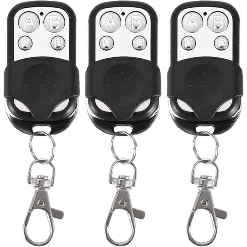 Image of Set mit 3 universellen Festcode-Fernbedienungen mit 433,92 MHz Frequenz für automatische Tore