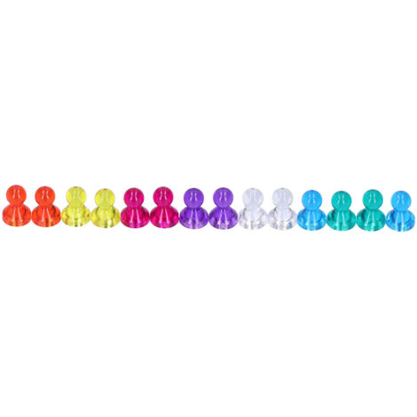 14 aimants colorés puissants pour tableau blanc, épingles de bureau magnétiques pour documents