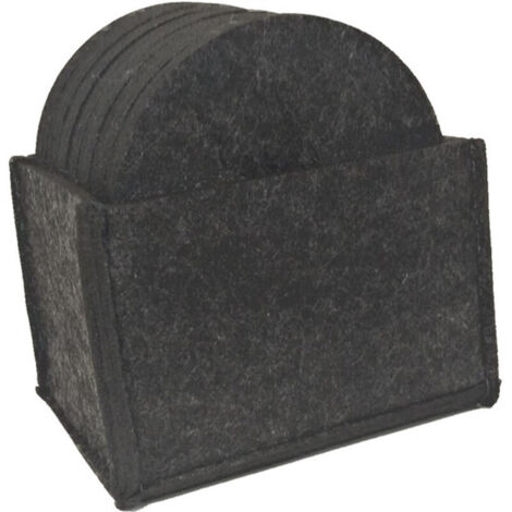 14 Dessous de Verres en Feutre, sous-Verres Ronds, Table Cuisine Coaster Set avec 1 Boîte de Rangement, Tasse Tapis Antidérapant et Absorbant pour Boissons, Tasses, Mugs, Verres