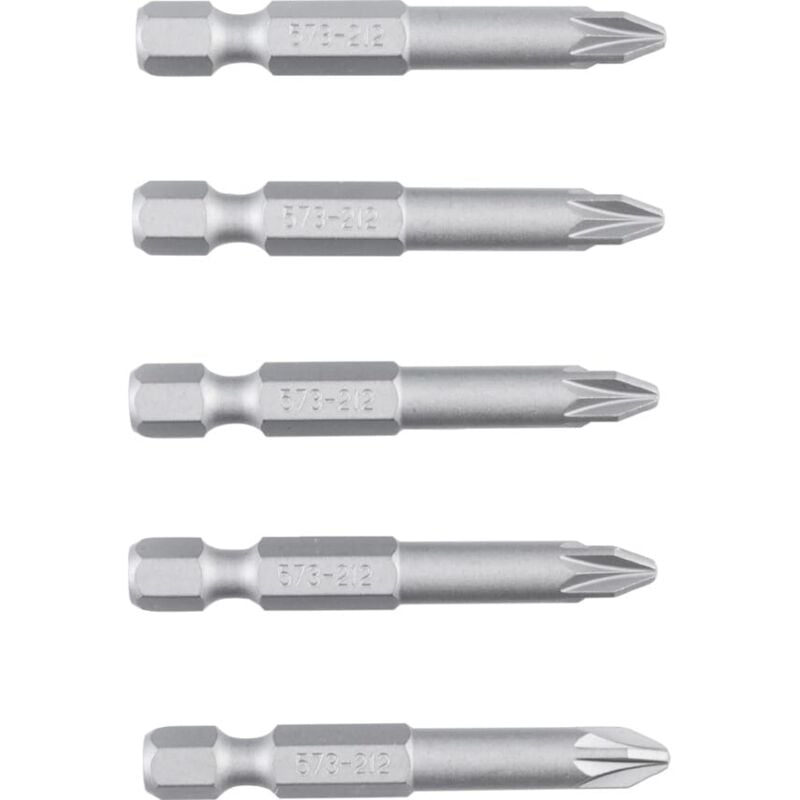 No.2X50mm Pozidriv Power Bit 1/4' Direct dr (Pk 5) - Kennedy