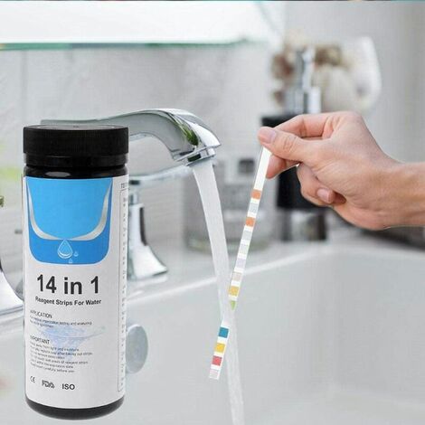 14-in-1-Trinkwasser-Teststreifen, verbesserter Wasserqualitätstest und Leitungswasser (50 Blatt)