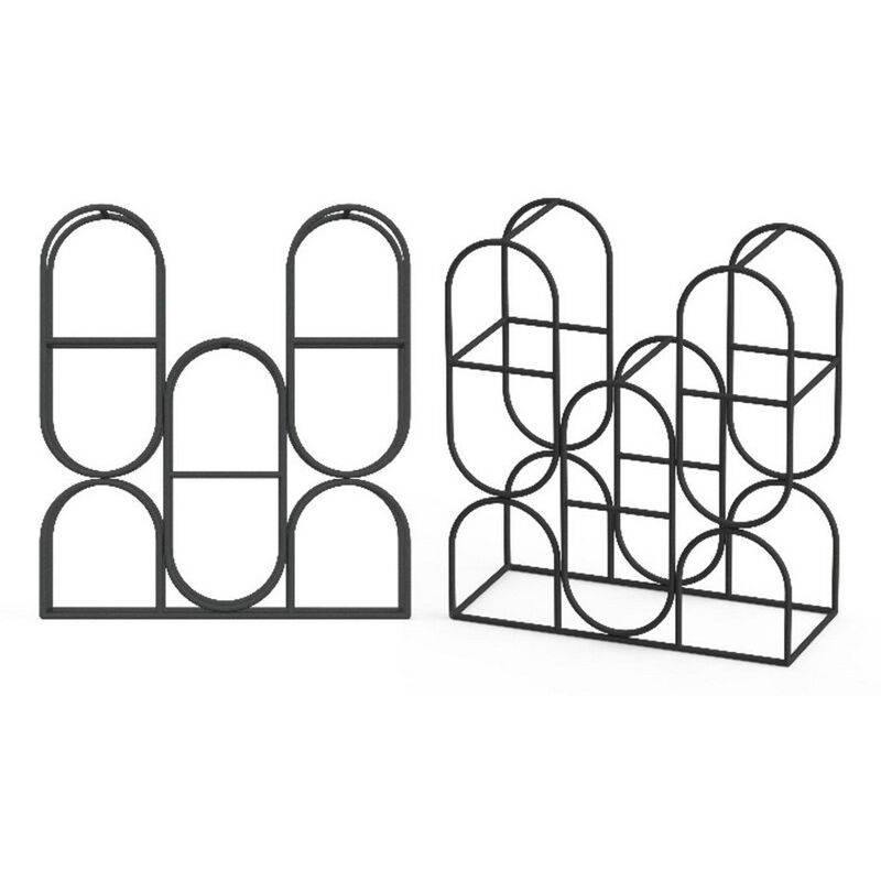 Minster 36cm - 8 Bottle Wine Rack - Cast Iron - L8 x W18 x H33 cm - Black | Size: 1 Pack