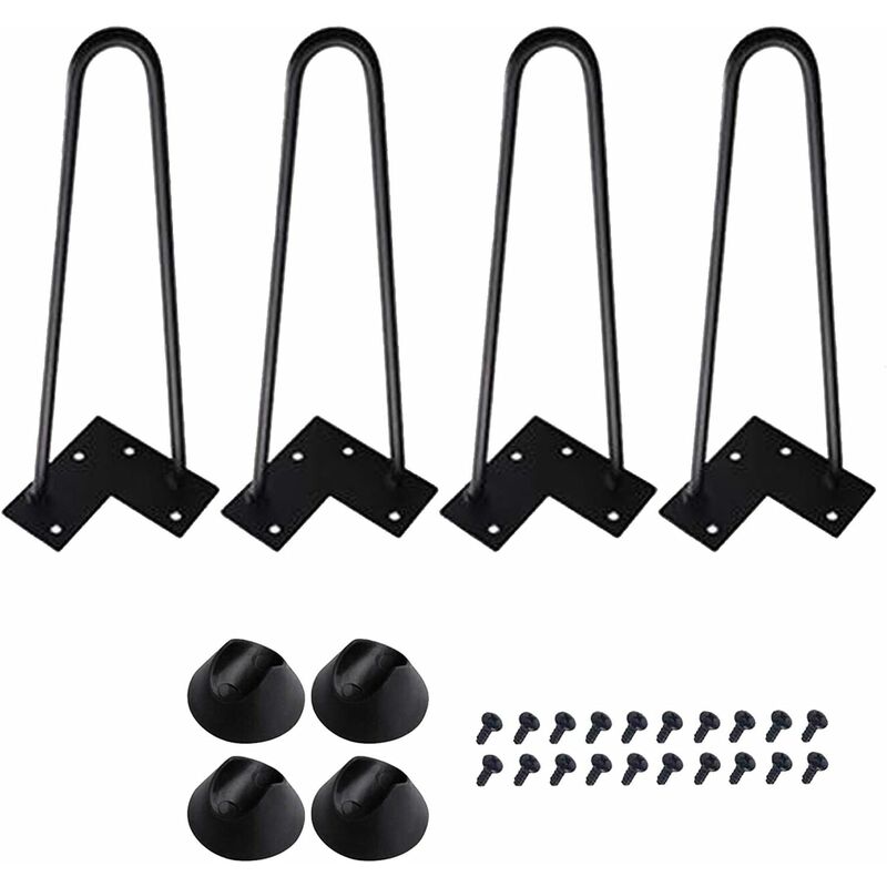 14 inch la meuble Pieds de meubles, ensemble de 4, pieds en épingle à cheveux Table remplaçable et pieds de à cheveux pieds de table Cadre de table,