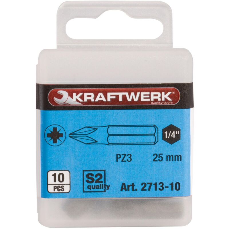 1/4'' Inserto Pozidriv 25 mm Nr. 3, 10 pz.
