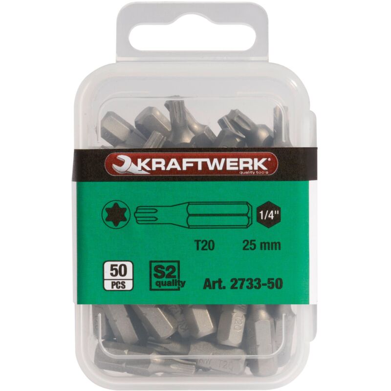 1/4'' Inserto tx 25 mm T40, 50 pz.