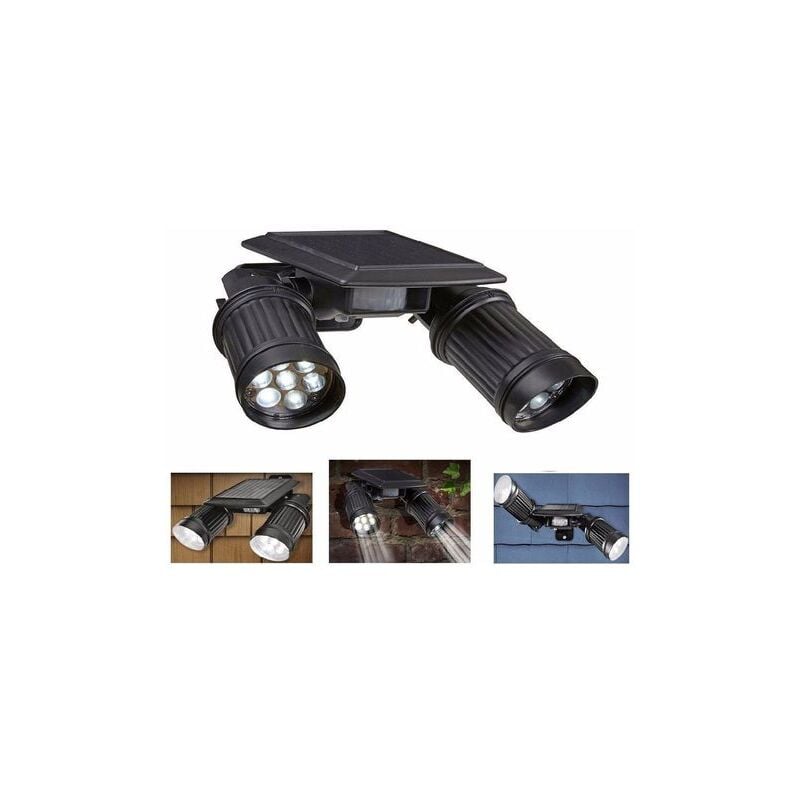 14 led applique solaire puissance capteur de mouvement sécurité murale 2 tête étanche