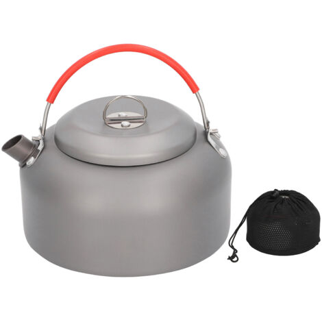 1,4-Liter-Campingkessel aus Edelstahl, hitzebeständiger Griff, tragbar für Wanderungen und Reisen