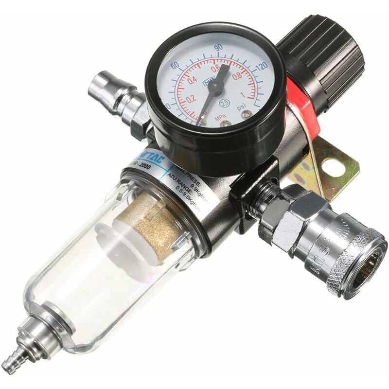 1/4′ Luftkompressor Filter Wasserabscheider Trap Tool Kit mit Regleranzeige | 06474995932068