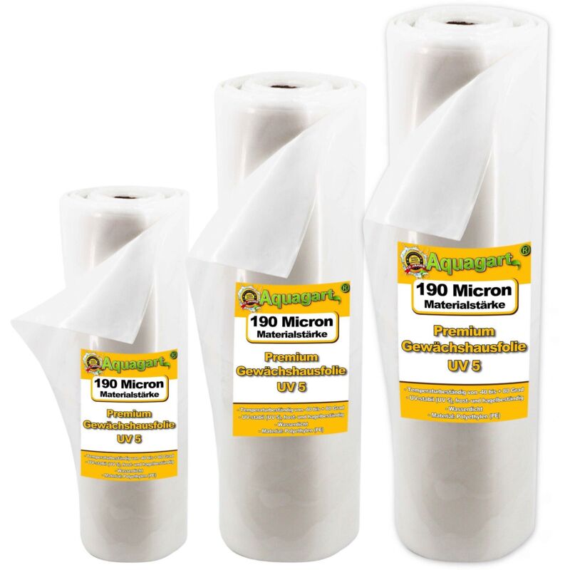 Aquagart - 14 m film de jardin, film de serre, uv 5 film de couche froide, 6 m de large