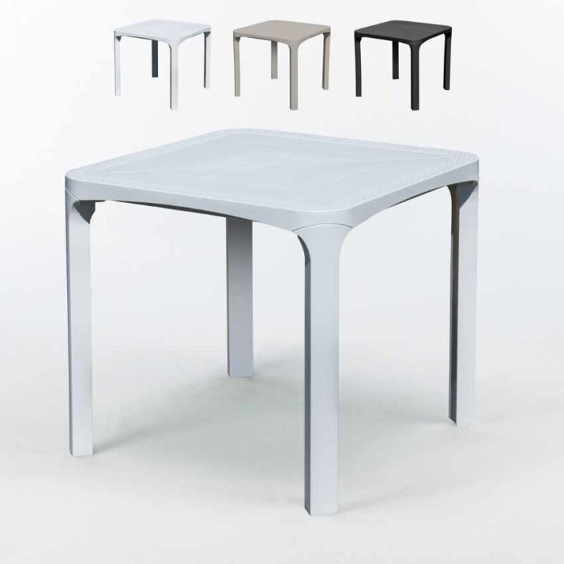 

14 Mesas Grand Soleil OLÉ Bar Poliratán Cuadradas 80x80 oferta stock | Blanco