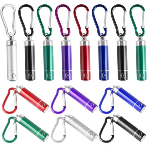 14 mini linternas llavero, mini linternas LED para niños, mini linternas portátiles, ideales para senderismo, acampada y como regalo de cumpleaños infantil.