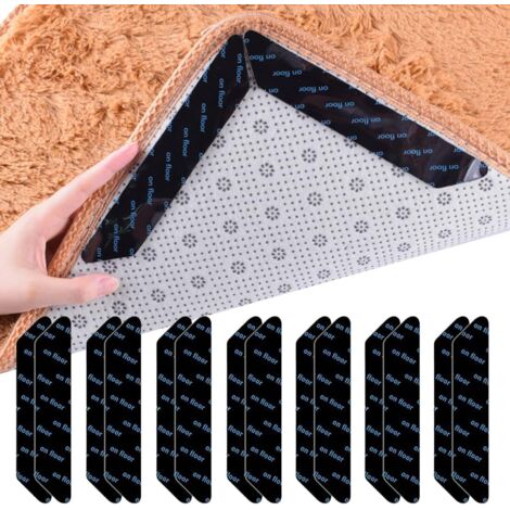 14 pezzi antiscivolo riutilizzabili lavabili antiscivolo per tappeti, adesivi antiscivolo per tappeti, antiscivolo per tappeti, antiscivolo riutilizzabili per tappeti, tappeti e moquette