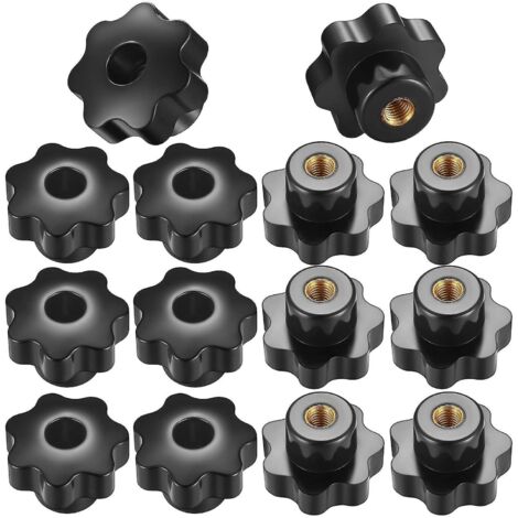 14 Pices Bouton De Serrage  Filetage Molet M8, Poigne Boutons En Etoile Filetage Intrieur Pour Appareils Mcaniques, Instruments