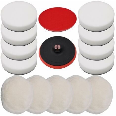 14 Piece Polishing Pad Set 180 mm vidaXL