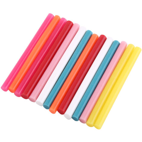 14 pièces Bâtons de Colle à Chaud Multicolores pour Artisanat et Projets DIY