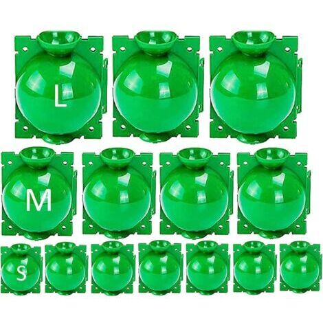 14 Pièces Boîte d'Enracinement de Plante Balle de Propagation, Boîte de Greffage Boîte Boule de Propagation Haute Pression Dispositif D'enracinement des Plantes (L+M+S, Vert)