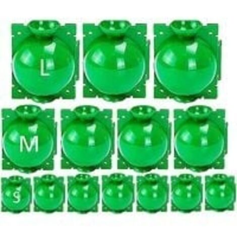 14 Pièces Boîte d'Enracinement de Plante Balle de Propagation, Boîte de Greffage Boîte Boule de Propagation Haute Pression Dispositif D'enracinement des Plantes (L+M+S, Vert)