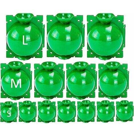 14 Pièces Boîte d'Enracinement de Plante Balle de Propagation, Boîte de Greffage Boîte Boule de Propagation Haute Pression Dispositif D'enracinement des Plantes (L+M+S, Vert)
