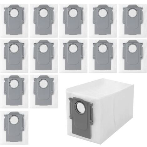14 sacs à poussière aspirateur robot pour Roborock Saros 10R/Saros 10/Q Revo/Qrevo Pro/Qrevo MaxV/S8 MaxV Ultra/Qrevo Master/Qrevo Slim, accessoires, sacs à poussière de grande capacité