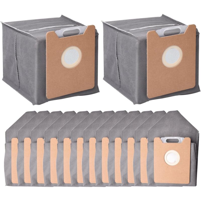 14 sacs à poussière de remplacement applicables pour les stations d'air automatisées Eufy G35+, G40+, G40 Hybrid+, kit de sacs à poussière pour